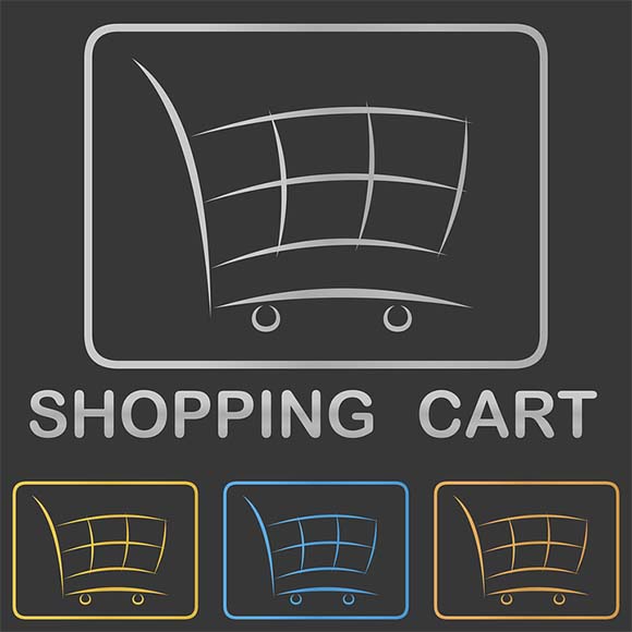Ilustración del carro de la compra online